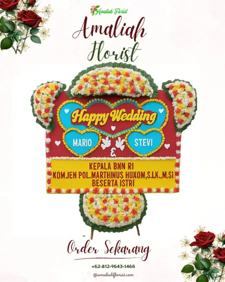 Papan Bunga Pernikahan Noman